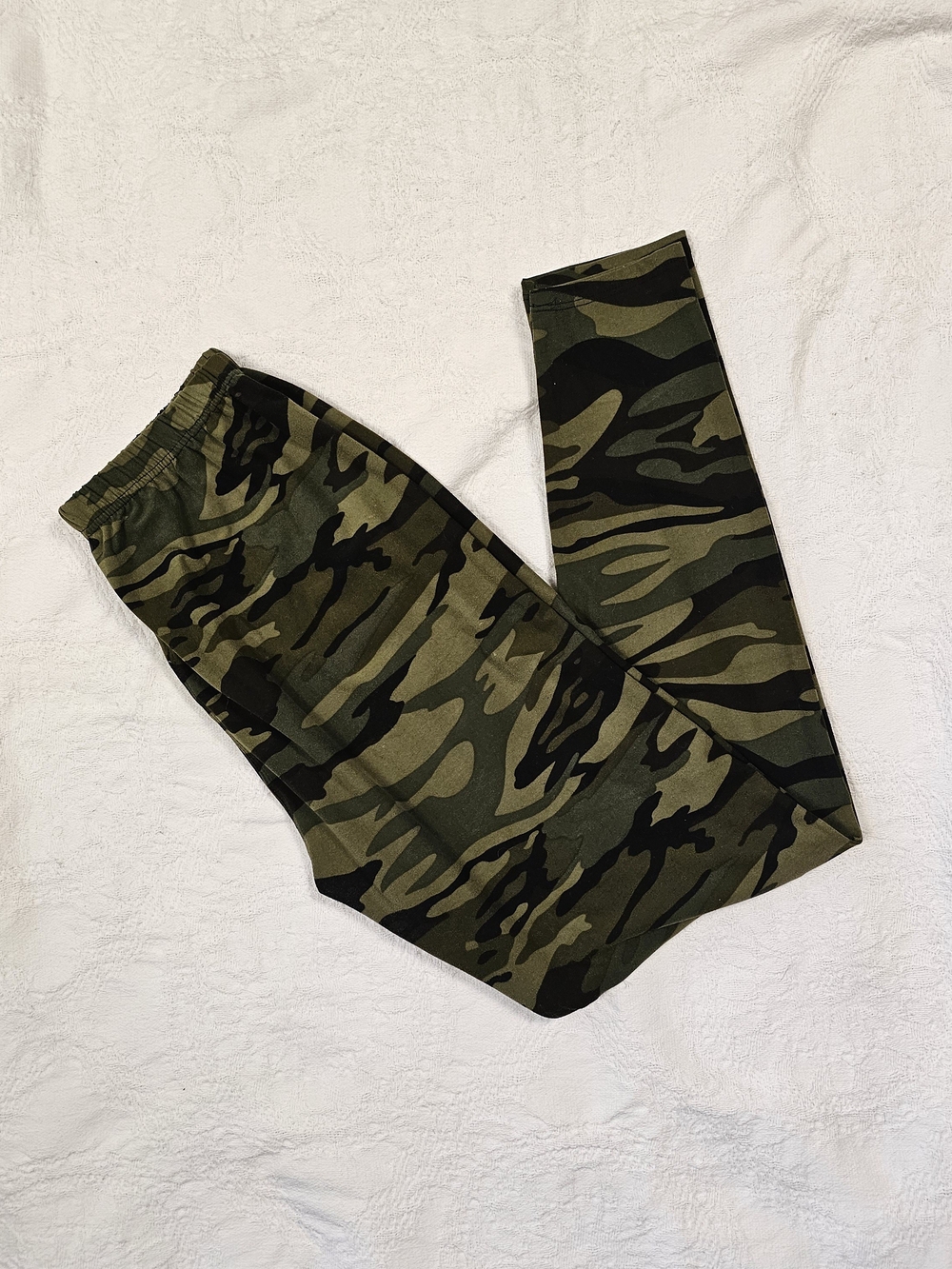 Agnes & Dora Camo Leggings L Green Camouflage Buttery Soft Stretch